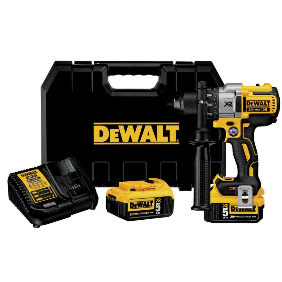 Power Tools Dewalt Drill Drivers | Dewalt Dcd991P2 20V Max Xr Lithium-Ion Brushless 3-Speed 1/2 In. Cordless Drill Driver Kit (5 Ah)