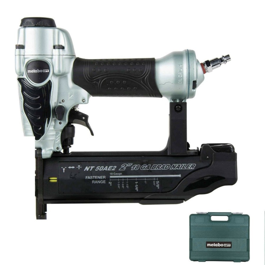 Air Tools And Equipment Metabo HPT Nail Guns | Metabo Hpt Nt50Ae2M 18-Gauge 2 In. Finish Brad Nailer Kit