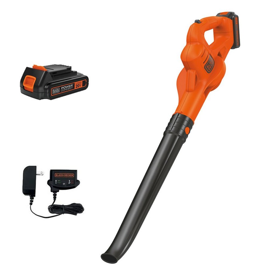 Outdoor Power Tools & Equipment Black & Decker Handheld Blowers | Black & Decker Lsw221 20V Max Lithium-Ion Cordless Sweeper Kit (1.5 Ah)