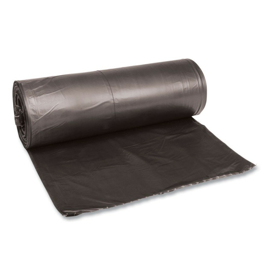 Facility Maintenance & Supplies Boardwalk | Boardwalk H7658Hkkr01 0.65 Mil 38 In. X 58 In. 60 Gallon Low-Density Can Liners - Black (100/Carton)