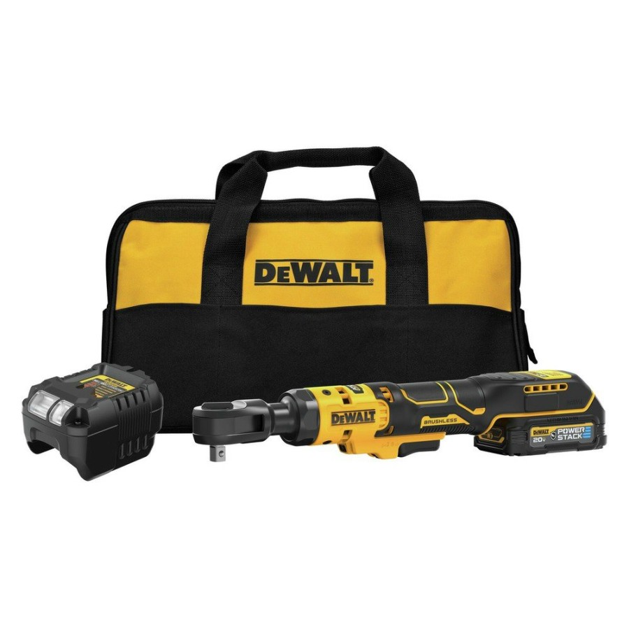 Power Tools Dewalt | Dewalt Dcf513Ge1 20V Max 3/8 In. Rachet Kitted - Ge