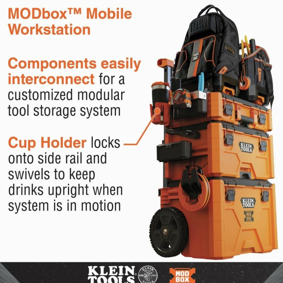 Tool Storage Klein Tools | Klein Tools 54817Mb Modbox Cup Holder Rail Attachment