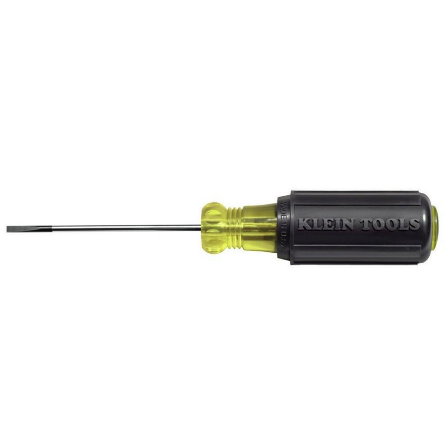 Hand Tools Klein Tools | Klein Tools 612-4 4 In. Round Shank 1/8 In. Cabinet-Tip Screwdriver