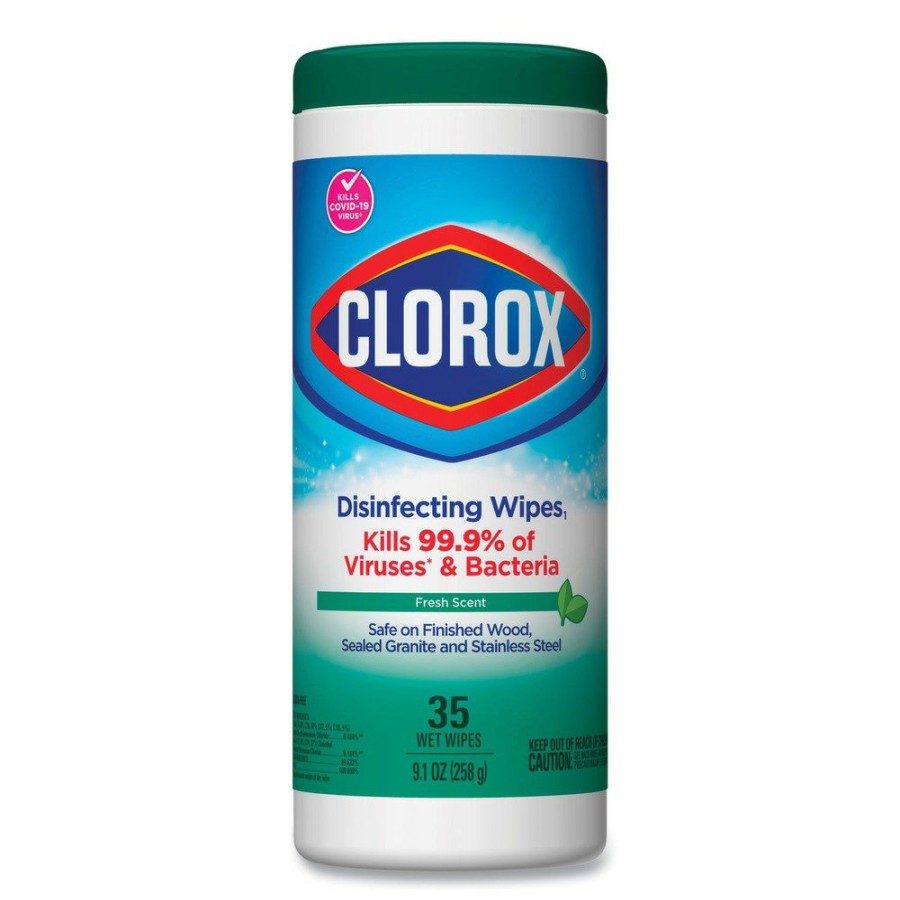 Facility Maintenance & Supplies Clorox Hand Wipes | Clorox 01593 35/Canister 7 X 8 Disinfecting Wipes - Fresh Scent