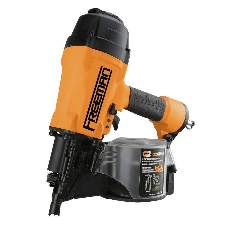 Air Tools And Equipment Freeman Nail Guns | Freeman G2Cn90 15 Degree 2Nd Generation 3-1/2 In. Pneumatic Coil Framing Nailer