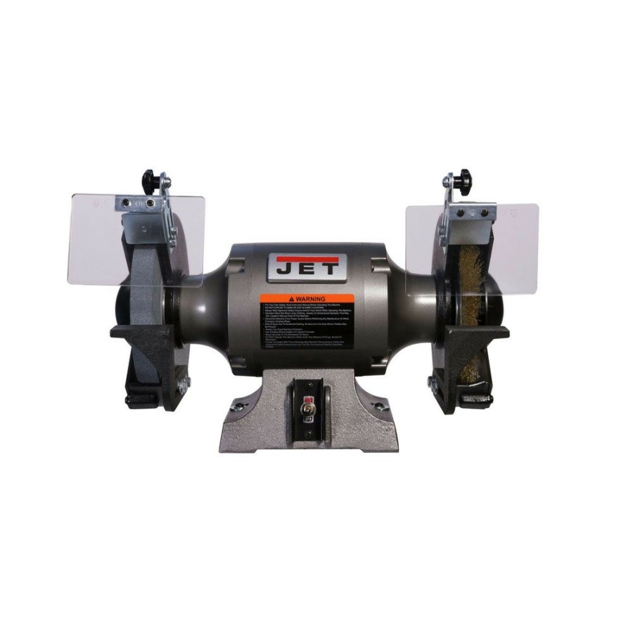 Power Tools JET Bench Grinders | Jet 577128 Jbg-8W Shop Grinder With Grinding Wheel And Wire Wheel