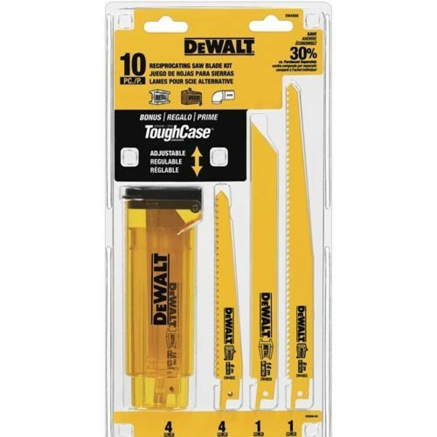 Power Tool Accessories Dewalt Reciprocating Saw Blades | Dewalt Dw4898 10-Piece Bi-Metal Reciprocating Saw Blade Set