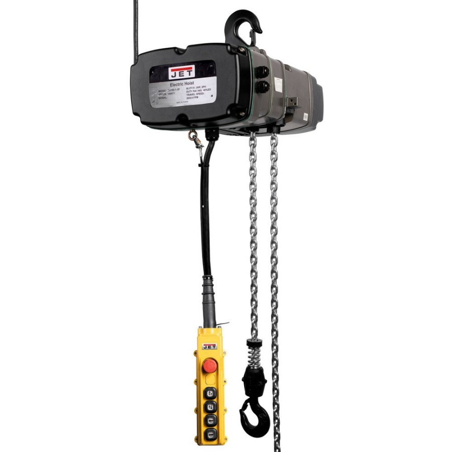 Material Handling JET | Jet 140235 230V 6.9 Amp Ts Series 2 Speed 1/2 Ton 20 Ft. Lift 3-Phase Electric Chain Hoist