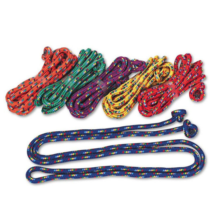 Outdoor Champion Sports | Champion Sports Cr8Set 8 Ft. Braided Nylon Jump Ropes - Assorted (6/Set)