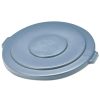 Facility Maintenance & Supplies Rubbermaid Commercial | Rubbermaid Commercial Fg265400Gray Brute 26.75 In. Self-Draining Flat Top Lids For 55-Gallon Round Containers - Gray