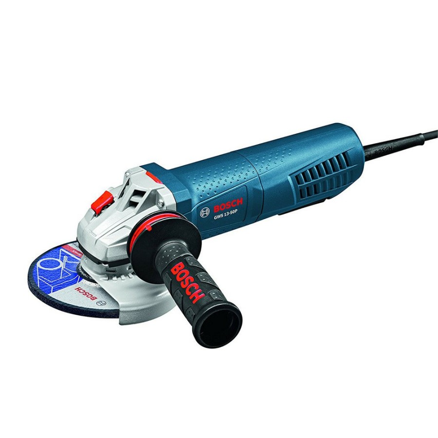 Power Tools Bosch Angle Grinders | Factory Reconditioned Bosch Gws13-50P-Rt 13 Amp 5 In. High-Performance Angle Grinder With Paddle Switch