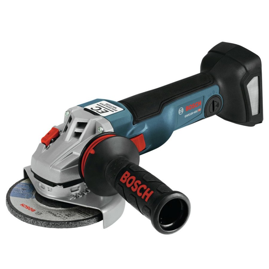 Power Tools Bosch Angle Grinders | Factory Reconditioned Bosch Gws18V-45Cn-Rt 18V Ec/ 4-1/2 In. Brushless Connected-Ready Angle Grinder (Tool Only)