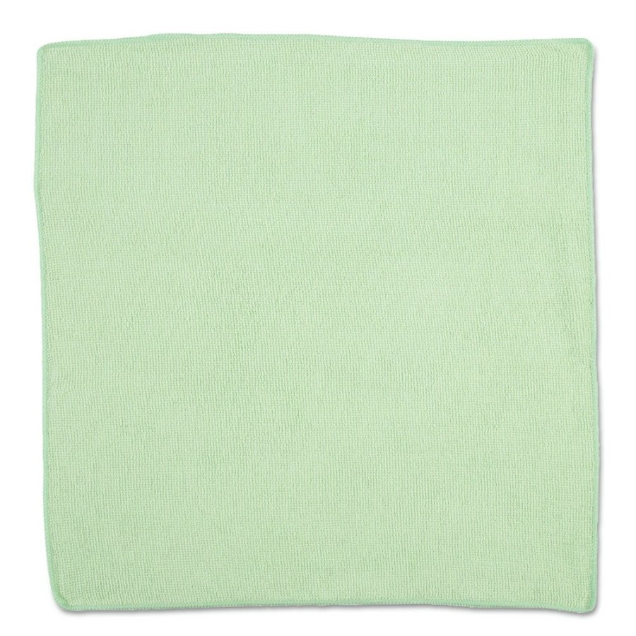 Facility Maintenance & Supplies Rubbermaid Commercial Cleaning Tools | Rubbermaid Commercial 1820582 16 In. X 16 In. Microfiber Cleaning Cloths - Green (24/Pack)