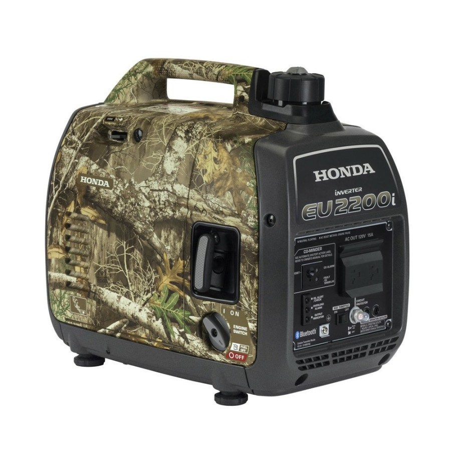 Power Generators Honda | Honda 664260 Eu2200I 120V 2200-Watt 121Cc 0.95 Gallon Inverter Generator With Co-Minder - Camo