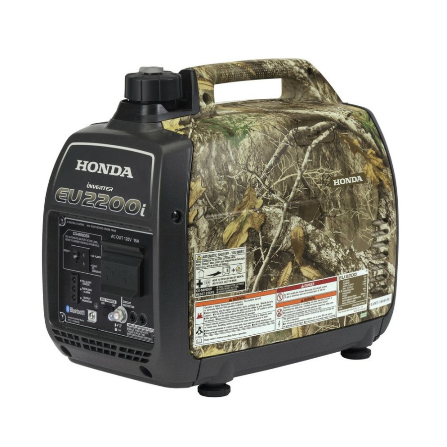 Power Generators Honda | Honda 664260 Eu2200I 120V 2200-Watt 121Cc 0.95 Gallon Inverter Generator With Co-Minder - Camo