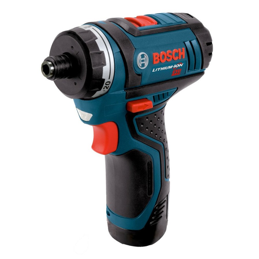 Power Tools Bosch Drill Drivers | Factory Reconditioned Bosch Ps21-2A-Rt 12V Max Lithium-Ion 1/4 In. Cordless Pocket Driver Kit (2 Ah)