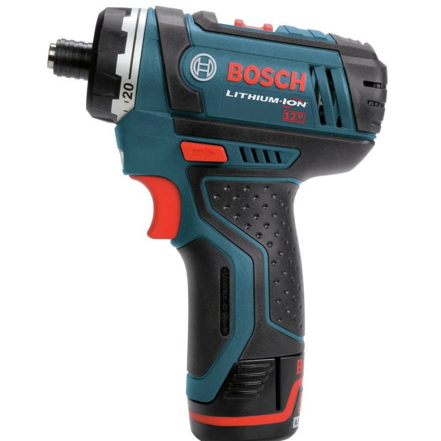 Power Tools Bosch Drill Drivers | Factory Reconditioned Bosch Ps21-2A-Rt 12V Max Lithium-Ion 1/4 In. Cordless Pocket Driver Kit (2 Ah)