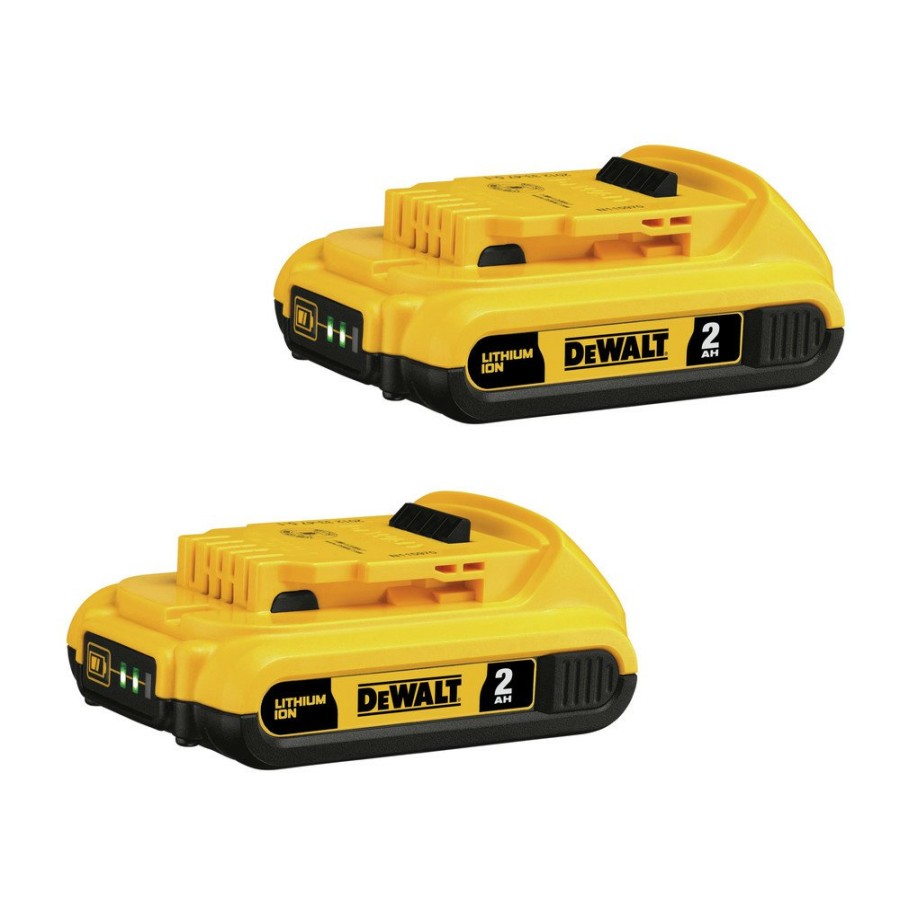 Batteries & Chargers Dewalt | Dewalt Dcb203-2 (2) 20V Max 2 Ah Lithium-Ion Compact Batteries