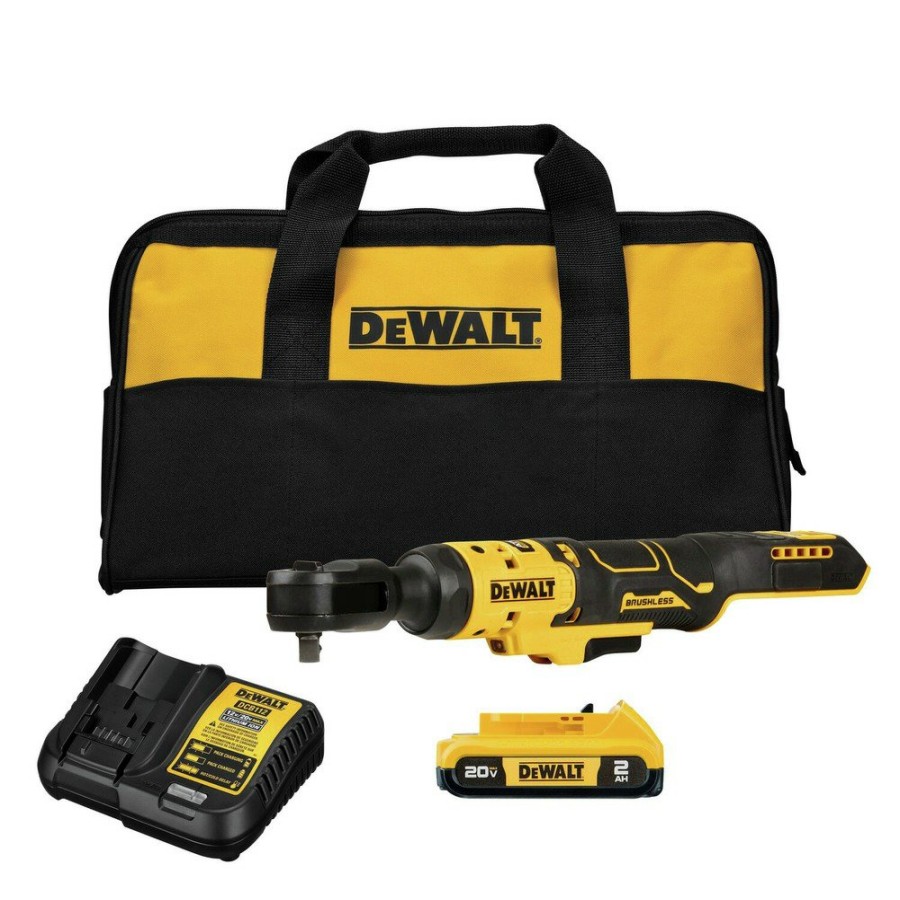 Power Tools Dewalt | Dewalt Dcf513D1 20V Max Atomic Brushless Lithium-Ion 3/8 In. Cordless Ratchet Kit (2 Ah)