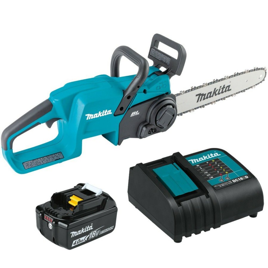 Outdoor Power Tools & Equipment Makita | Makita Xcu11Sm1 18V Lxt Brushless Lithium-Ion 14 In. Cordless Chain Saw Kit (4 Ah)