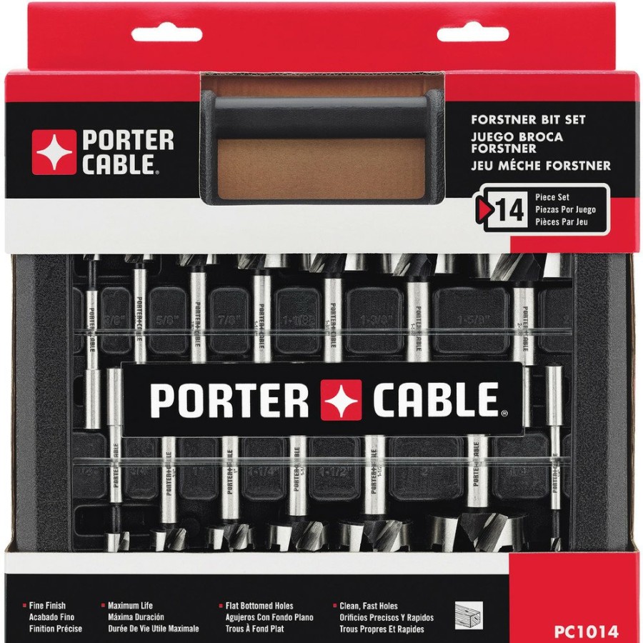 Power Tool Accessories Porter-Cable Bits And Bit Sets | Porter-Cable Pc1014 14-Piece Forstner Drill Bit Set