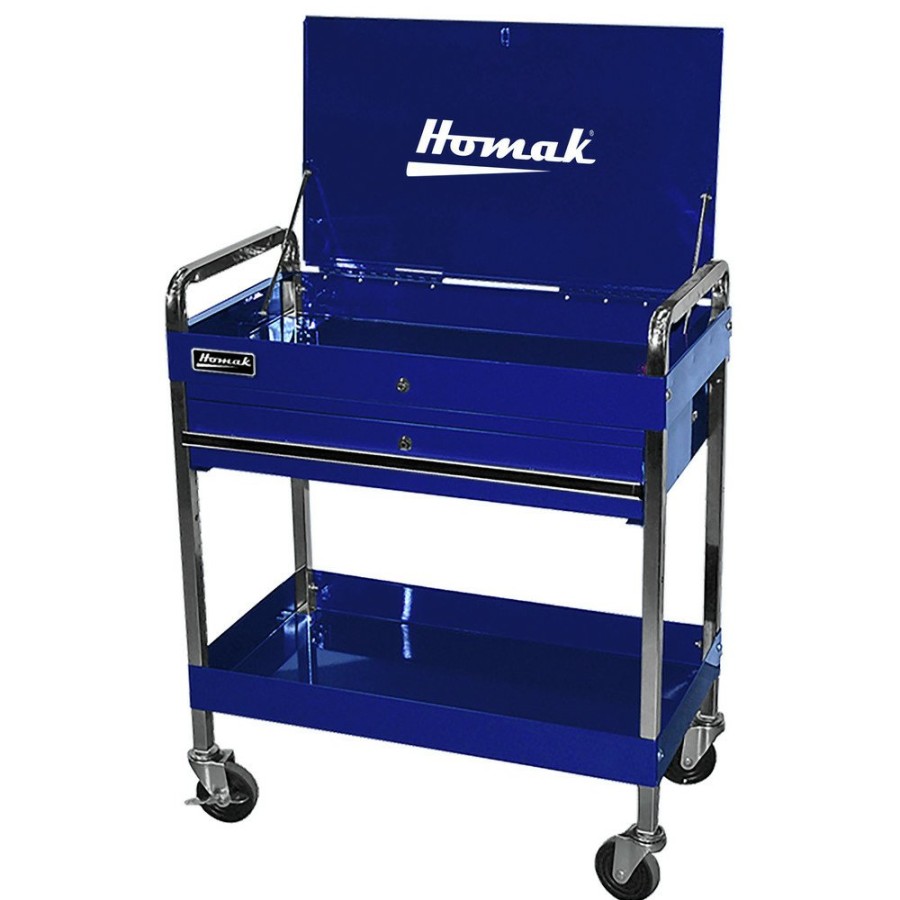 Tool Storage Homak | Homak Bl05500190 32 In. Professional 1-Drawer Service Cart - Blue