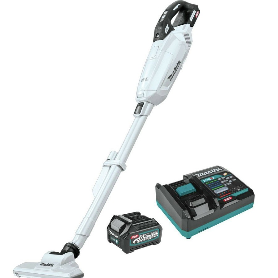 Vacuums Makita | Makita Glc02R1 40V Max Xgt Brushless Compact Lithium-Ion Cordless 4 Speed Stick Vacuum Kit With Dust Bag (2 Ah)