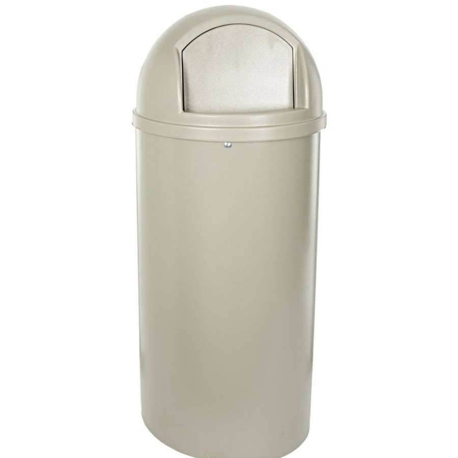 Facility Maintenance & Supplies Rubbermaid Commercial | Rubbermaid Commercial Fg816088Beig Marshal 15-Gallon Plastic Round Classic Container - Beige